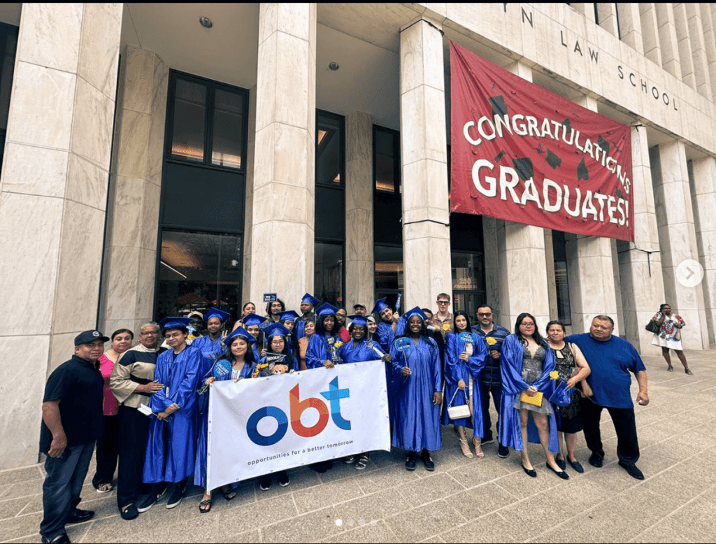 Photo of cohort of emerging professionals who were mentored by volunteers through OBT program